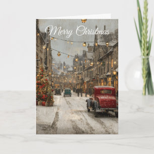 Vintage Christmas Holiday Card