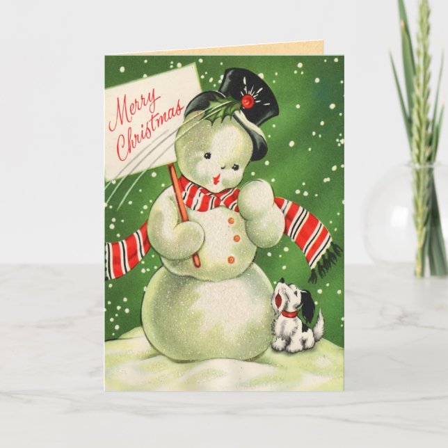 Vintage Christmas Holiday Card (Front)