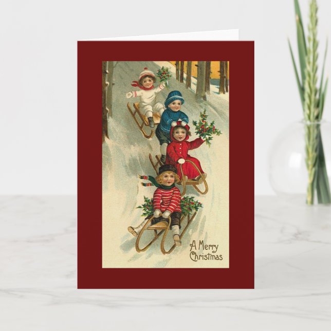 vintage christmas holiday card (Front)