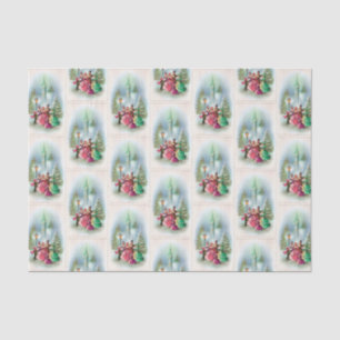 Vintage Christmas Holiday Carolers party tissue Paper