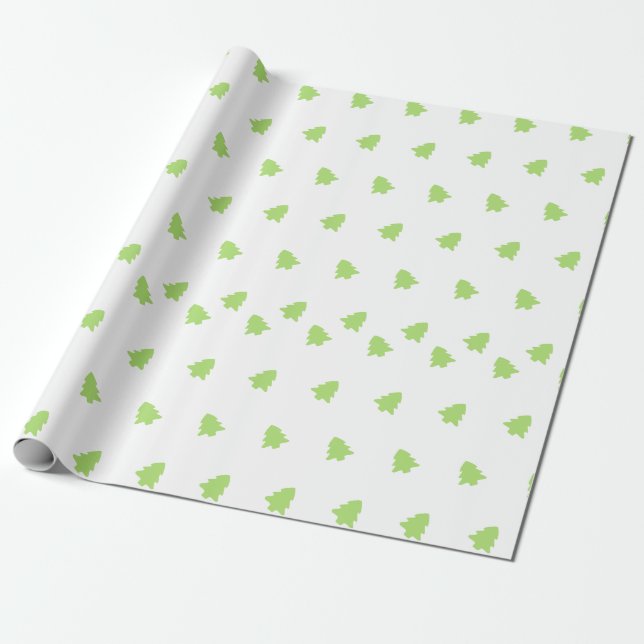 Vintage Christmas Holiday Christmas Tree Wrapping Paper (Unrolled)