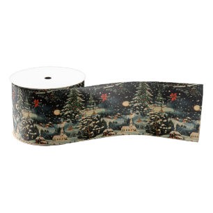 Vintage Christmas Holiday Grosgrain Ribbon