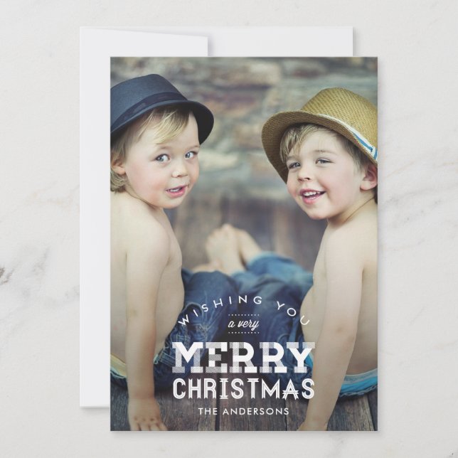 Vintage Christmas Holiday Photo Cards (Front)