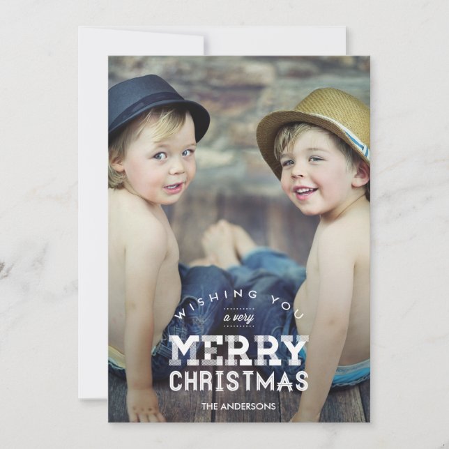 Vintage Christmas Holiday Photo Cards (Front)