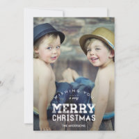 Vintage Christmas Holiday Photo Cards