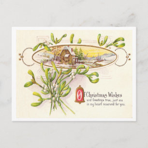 Vintage Christmas Holiday Postcard