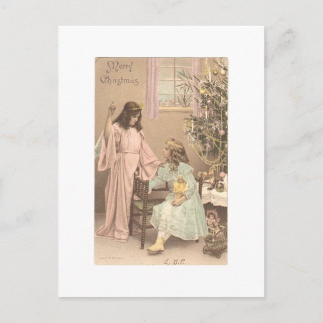 Vintage Christmas Holiday Postcard (Front)