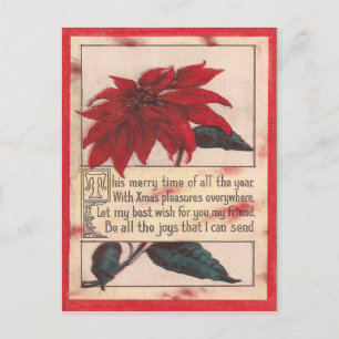 Vintage Christmas Holiday Postcard