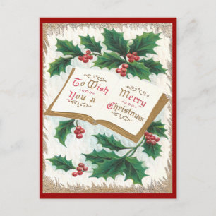 Vintage Christmas Holiday Postcard