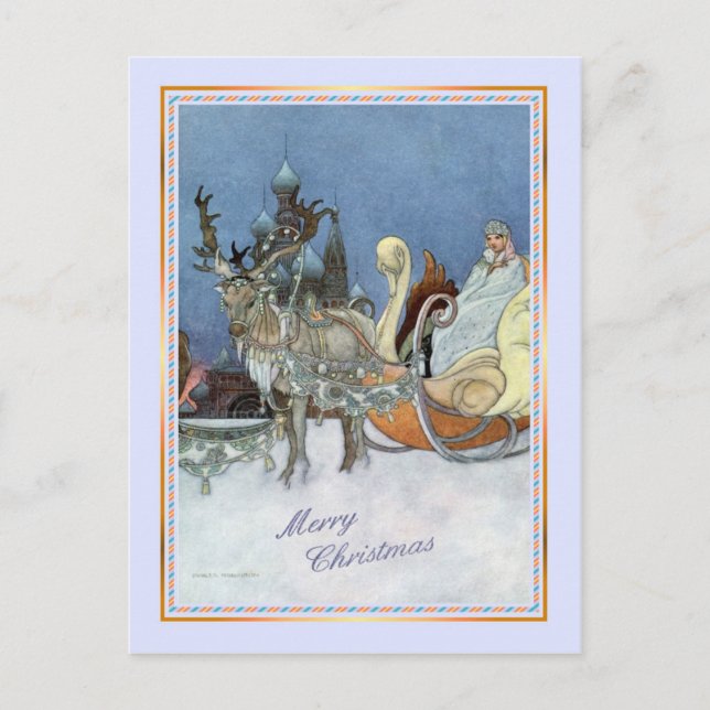 Vintage Christmas Holiday Postcard (Front)