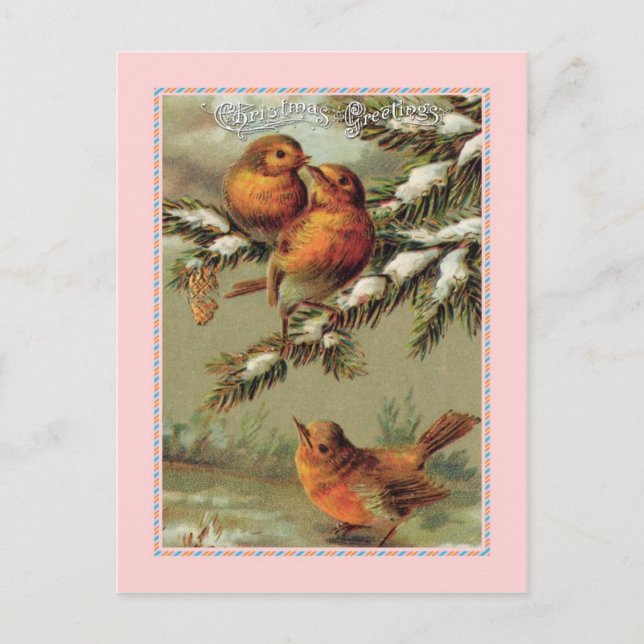 Vintage Christmas Holiday Postcard (Front)