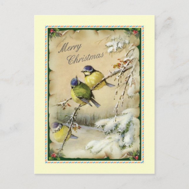 Vintage Christmas Holiday Postcard (Front)