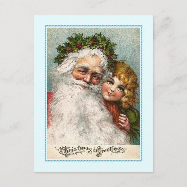 Vintage Christmas Holiday Postcard (Front)