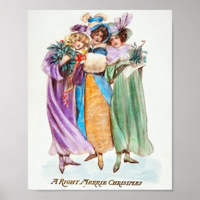 Vintage christmas  holiday  poster (Front)