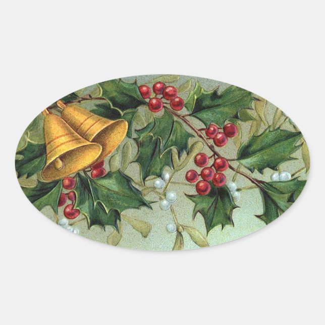 Vintage Christmas Holly Berries - Sticker (Front)