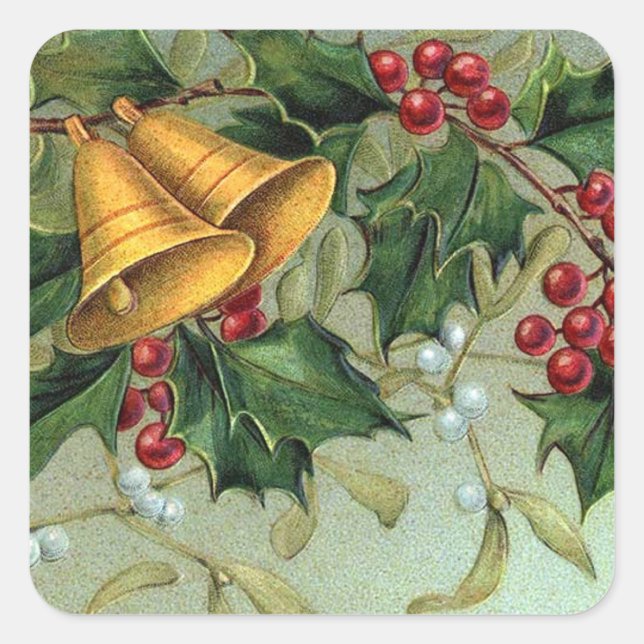Vintage Christmas Holly Berries - Sticker (Devant)
