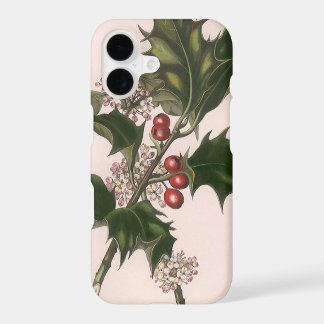 Vintage Christmas, Holly Plant with Red Berries
