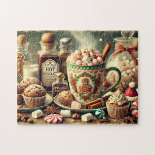 Vintage Christmas Hot Cocoa Bar Jigsaw Puzzle