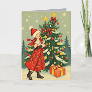 Vintage Christmas Illustration Card