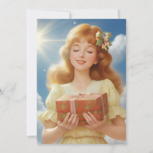 Vintage Christmas Illustration Holiday Card