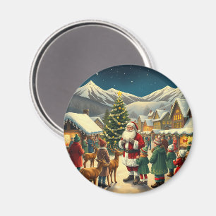 Vintage Christmas Illustration Magnet