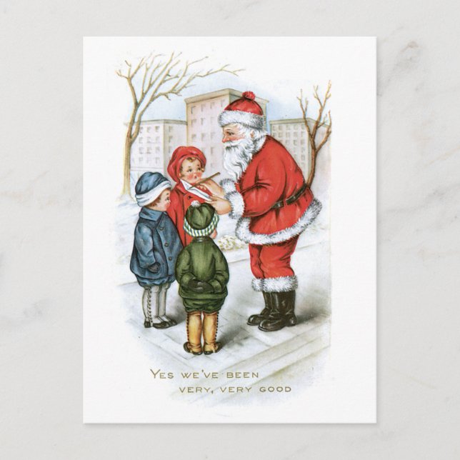 Vintage Christmas Image Holiday Postcard (Front)