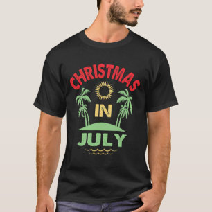Vintage Christmas In July Summer Beach Party Women T-Shirt