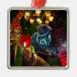 Vintage Christmas in New York Display Metal Ornament