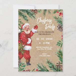 Vintage christmas  invitation