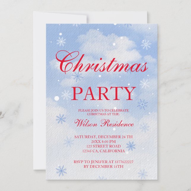Vintage Christmas Invitation (Front)