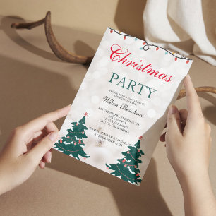 vintage christmas invitation