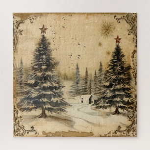 Vintage Christmas It's Cold Outside Jigsaw Puzzle