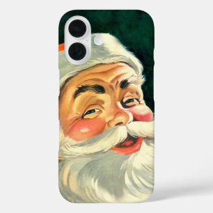 Vintage Christmas, Jolly Retro 50's Santa Claus iPhone 16 Case