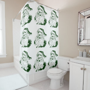 Vintage Christmas, Jolly Santa Claus in Green