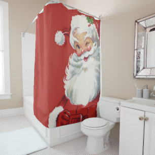 Vintage Christmas, Jolly Santa Claus Winking