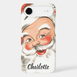 Vintage Christmas, Jolly Santa Claus with Smile