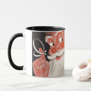 Vintage Christmas, Jolly Santa Claus with String Mug