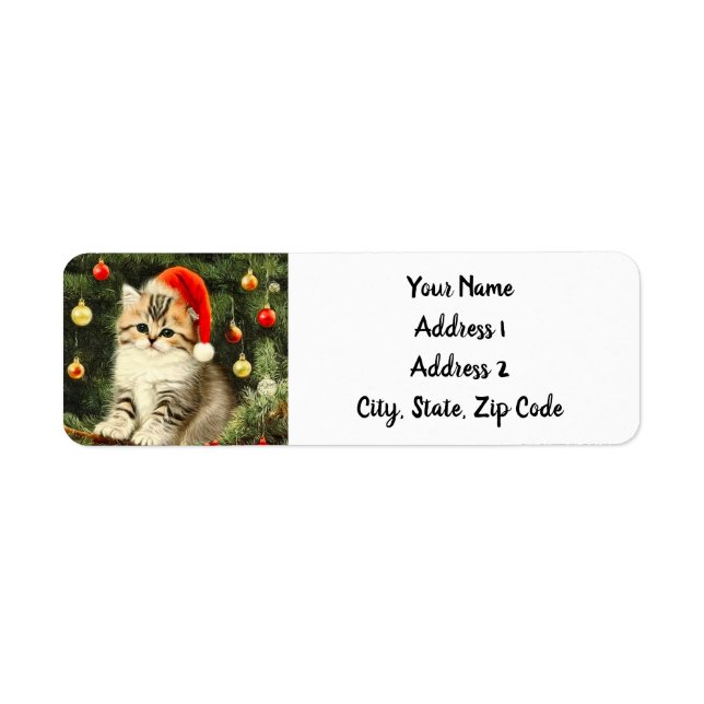 Vintage Christmas Kitten (Devant)