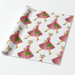 vintage christmas lady wrapping paper<br><div class="desc">"vintage christmas lady ", "vintage christmas", "vintage xmas", "retro christmas", "1950s christmas", "rockabilly christmas" "1950s xmas", "ugly christmas" "christmas pinup", "christmas pin up", </div>
