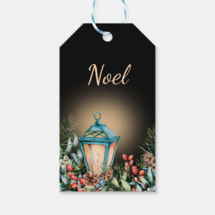 Vintage Christmas Lantern Gift Tag