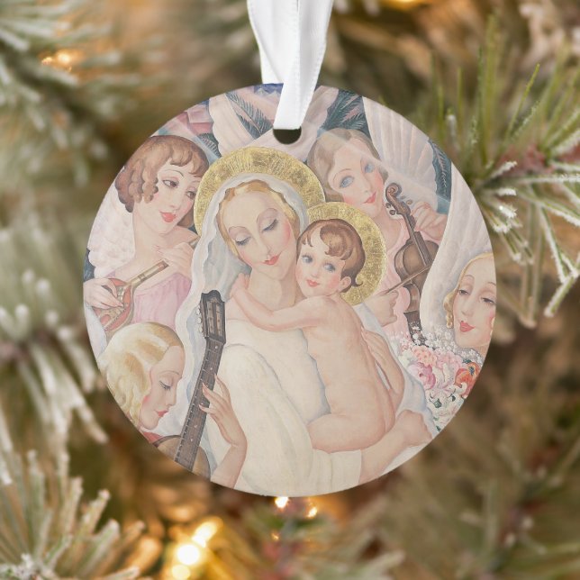 Vintage Christmas, Madonna with child (1935) Ornament (Tree)