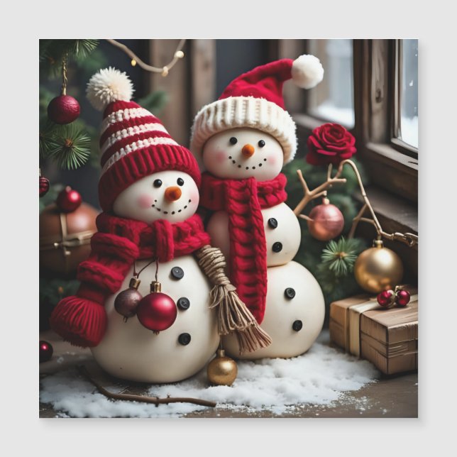 Vintage Christmas - Magnetic Card (Front)