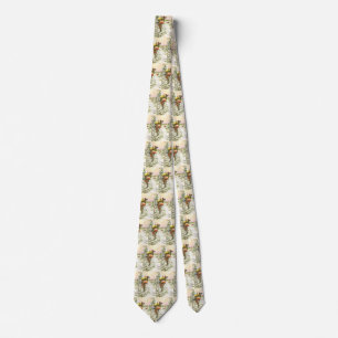 Vintage Christmas, Mailboxes in Winter Landscape Tie