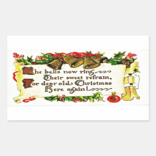 Vintage Christmas Message Sticker
