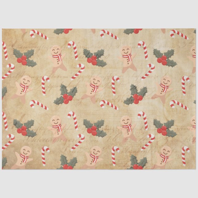 Vintage Christmas Mix Series Design 7 Tissue Paper (Front)