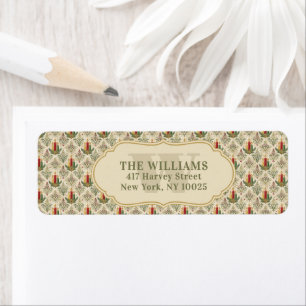 Vintage Christmas  Monogram Return Address