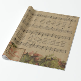 Vintage Christmas Music Sheet Holiday Wrapping Paper