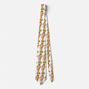 Vintage Christmas, Musician Angel with Pan Pipes Tie