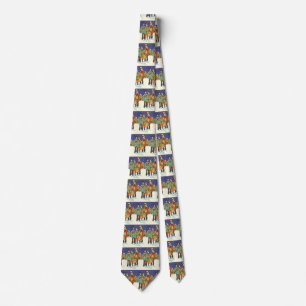 Vintage Christmas, Musicians Caroling with Music Tie