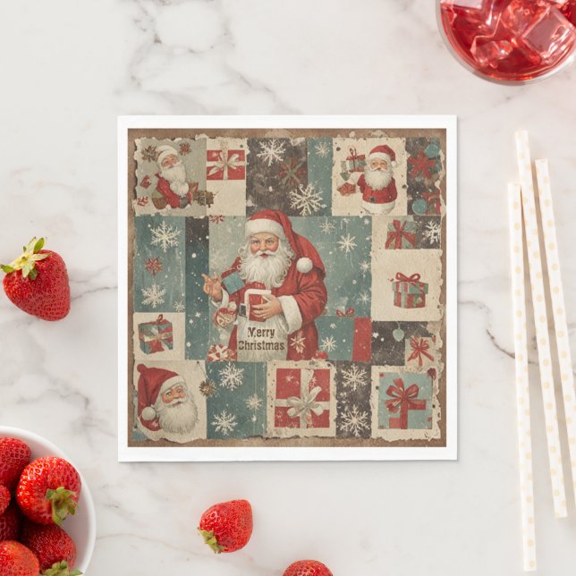 Vintage Christmas Napkin (Insitu)